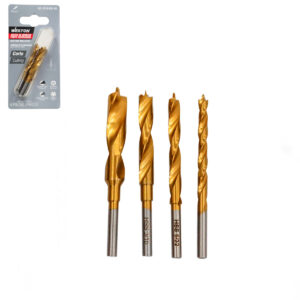 JUEGO DE BROCAS PUNTA CENTRADORA 1/8", 5/32", 3/16", 1/4" AAV