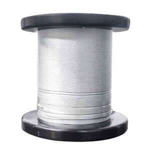 CABLE DE ACERO GALVANIZADO 7X7 1/16" ROLLO 100M