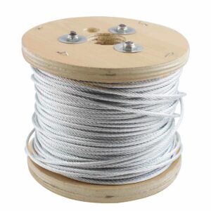 CABLE DE ACERO GALVANIZADO 7X7 1/8" ROLLO 500M