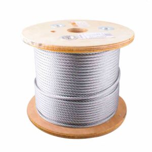 CABLE DE ACERO GALVANIZADO 7X19 1/8" ROLLO 100M