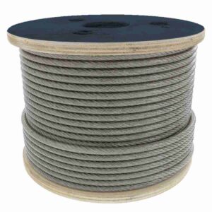 CABLE DE ACERO ALMA DE ACERO IWRC 6X19 1/2" ROLLO 1000M