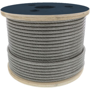CABLE DE ACERO ALMA DE FIBRA FC 6X26 7/8" ROLLO 500M
