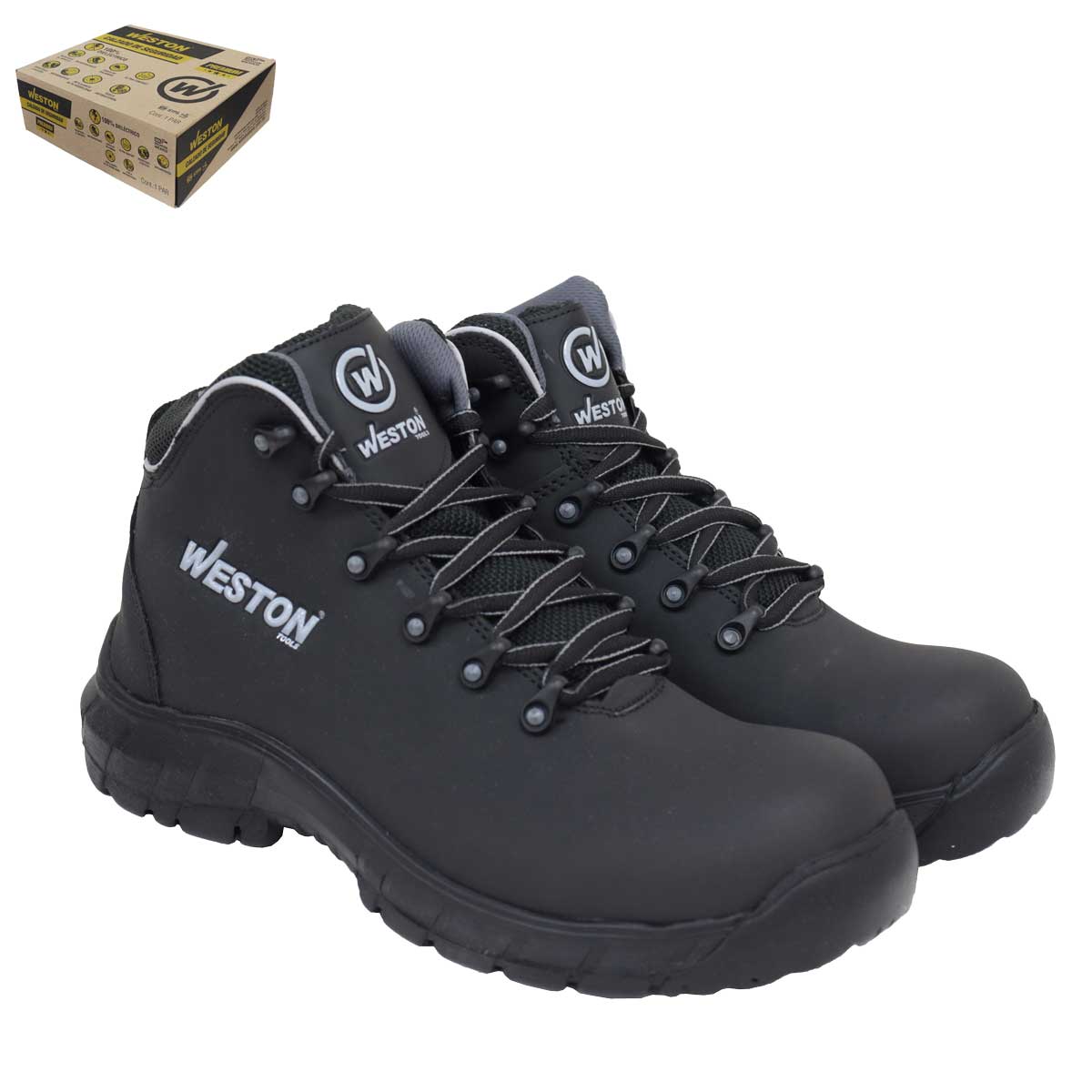 BOTA DE SEGURIDAD INDUSTRIAL DIELECTRICA NEGRA WESTON #24