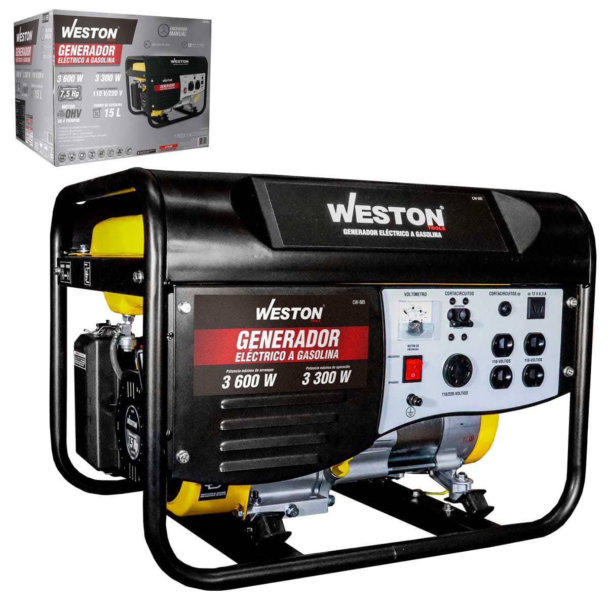 GENERADOR ELECTRICO A GASOLINA 3600W (INICIO MANUAL)