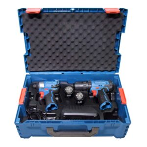 KIT TALADRO + ATORNILLADOR INALAMBRICO SIN CARBONES 12V MAX/2.0Ahx2 (DCPL04-8 + DCJZ23-10i)