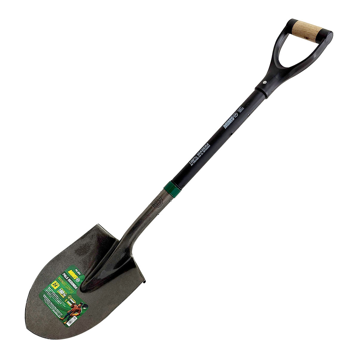 PALA REDONDA MANGO CORTO D/MADERA C/POLIPROPILENO PUÑO "Y"