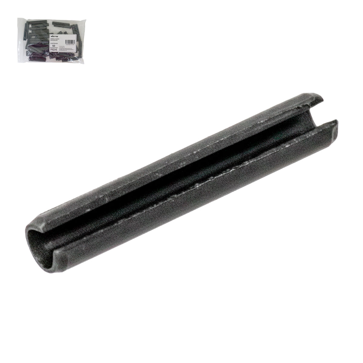 PERNO HUECO RANURADO MM 4 x 25 (Precio x Bolsa c/100 pzs)