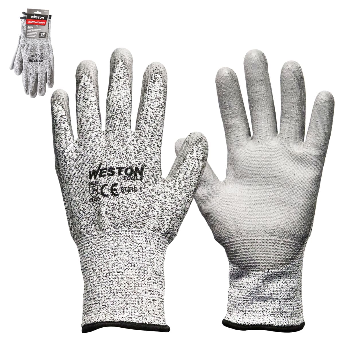 GUANTE ANTICORTE WESTON NIVEL 5 TALLA 7 (Precio x par - Empaque c/10 pares)