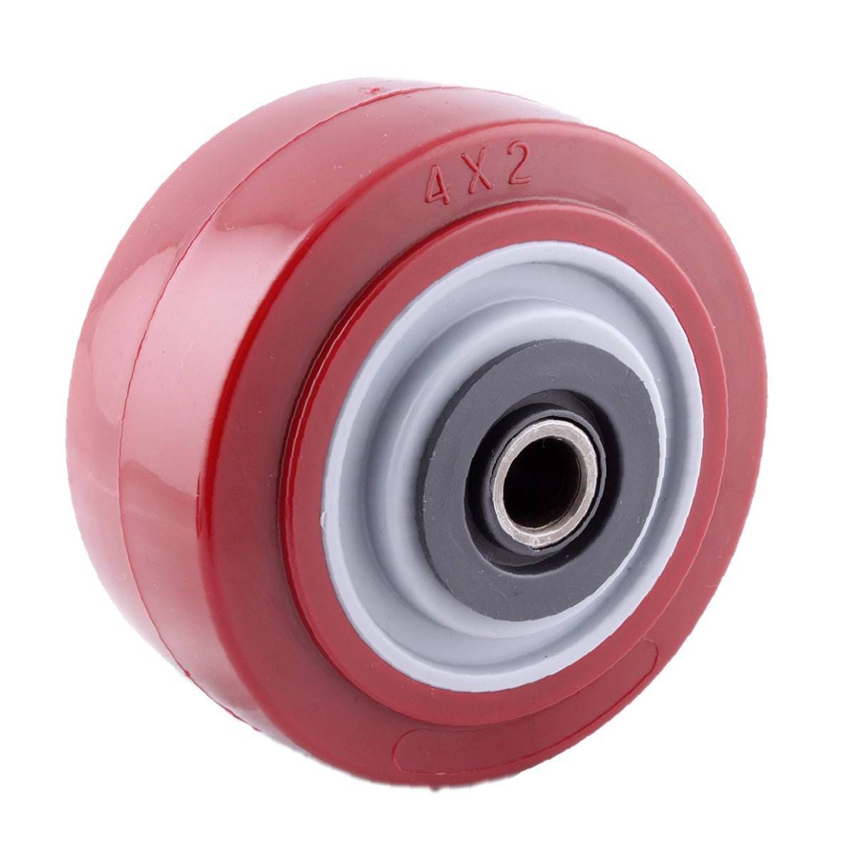 RUEDA MARRON PU 8X2" C/BALERO Y 2 CUBIERTAS PLASTICAS