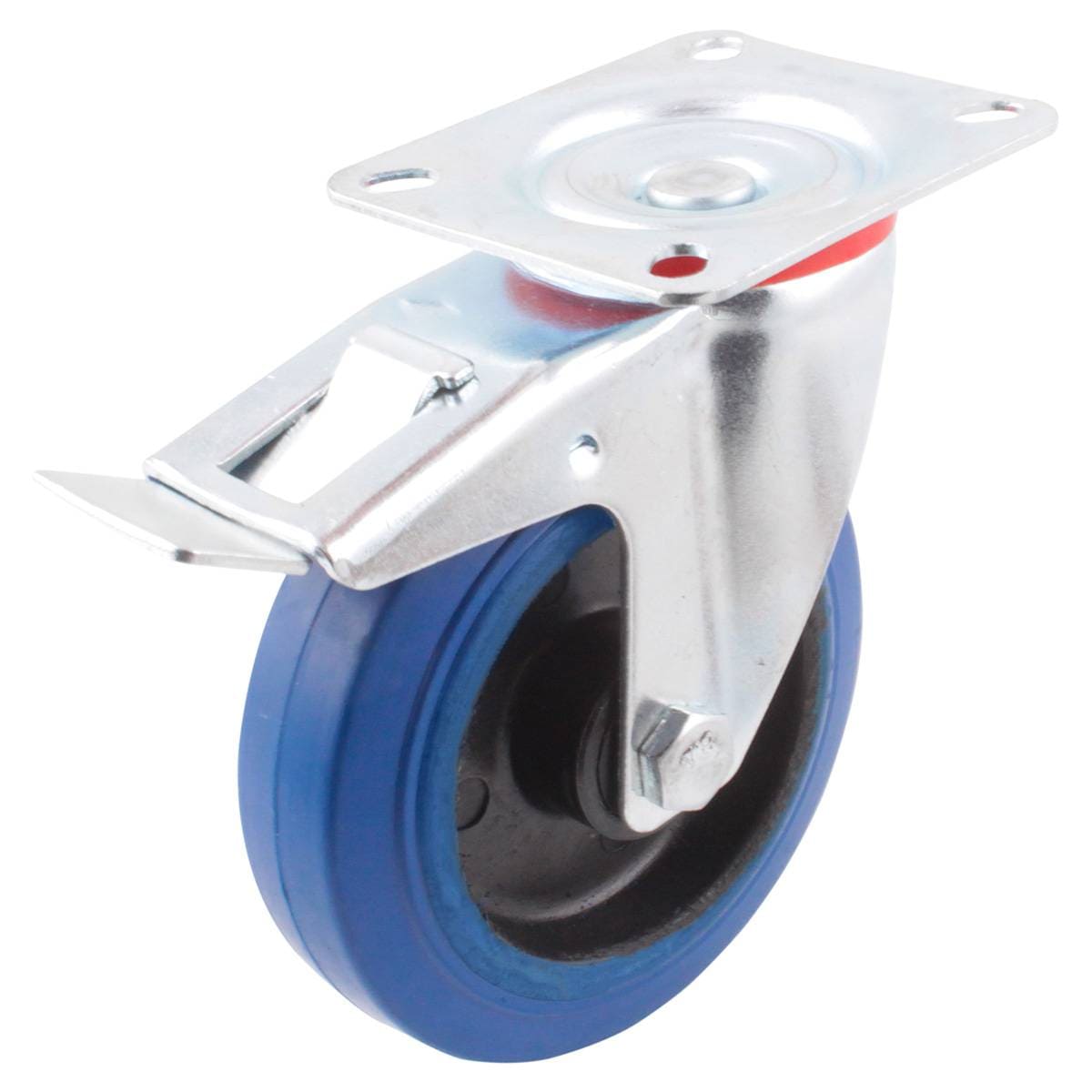 RODAJA GIRA. C/FRENO DE GOMA AZUL 4" x 1-1/4"