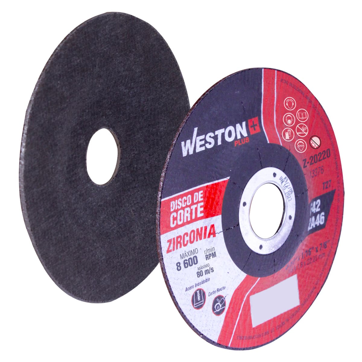 DISCO D/CORTE P/INOX. D/ZIRCONIO 7" x 1/16"(1.58) x 7/8" F42 (Emp. c/10 Pzas - Precio x Pza)