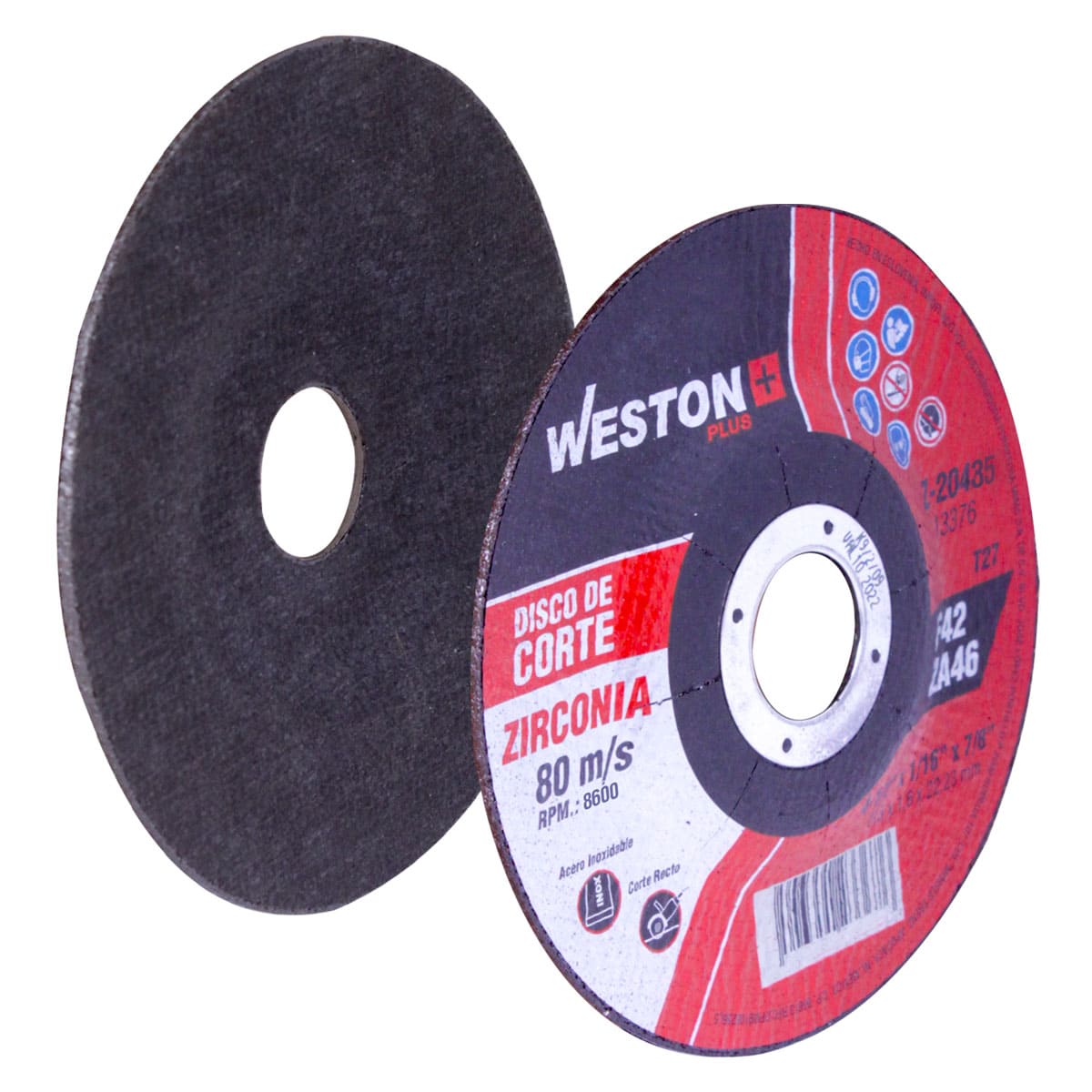 DISCO D/CORTE P/INOX. D/ZIRCONIO 7" x 1/8"(3.17) x 7/8" F42 (Emp. c/5 Pzas - Precio x Pza)