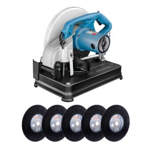 DISCO ABRASIVO 14" UNA MALLA WESTON (5 PZS) + CORTADORA DE METALES 14'' 2200W 3800RPM DONG CHENG
